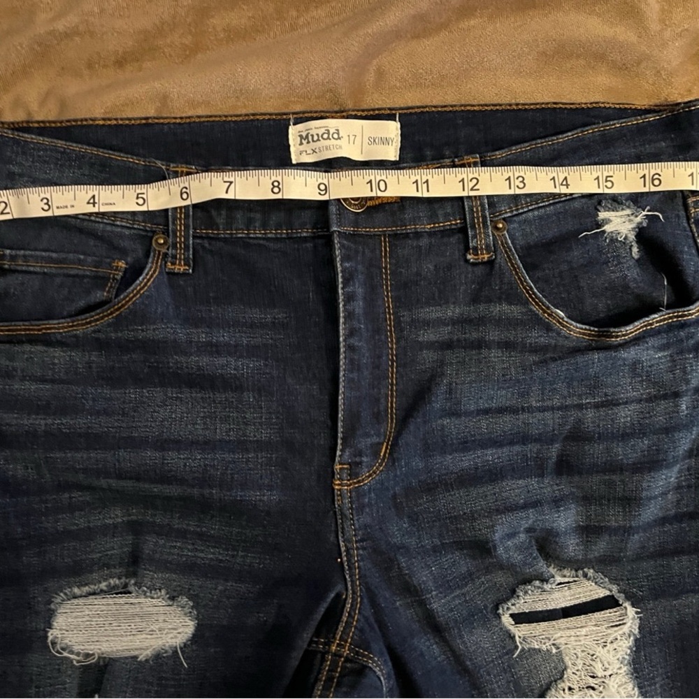 Women’s MUDD Dark Blue Distressed Jeans